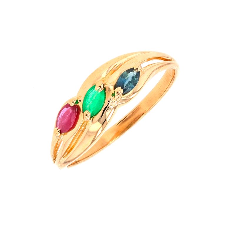 Acheter Bague saphir, émeraude, rubis or jaune 2.92g Comme neuf - 640,00 € Bague saphir, émeraude, rubis or jaune 2.92g Comme neuf - reconditionné disponible sur Gemme Les Bijoux
